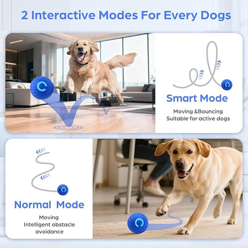 2Pcs Interactive Dog Ball Toys,Smart Small Medium Dog Toys to Keep Them Busy with 3 Cover, Automatic Rolling and Jumping Pet Balls Ball for Dogs,Pet Interactive Toy Balls.