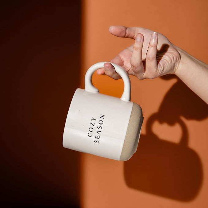 Sweet Water Decor Cozy Season Stoneware Coffee Mug | Fall and Winter Novelty Coffee Mugs | Microwave & Dishwasher Safe | 14oz Coffee Cup | Holiday Gift