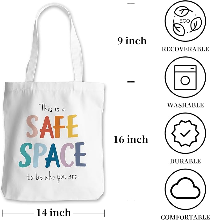 Grace Yonks Cute Canvas Tote Bag – Aesthetic Large Reusable Bag