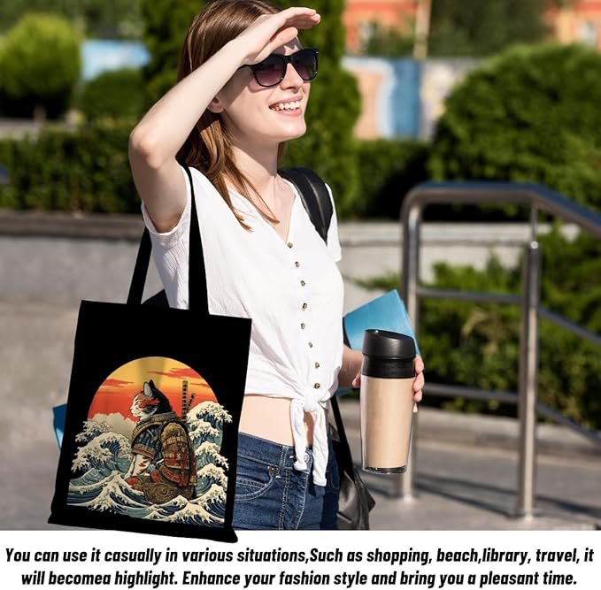 Cute Axolotls Cat, Moon Witch Series Inspirational Quotes Grocery Bags Gifts for Women