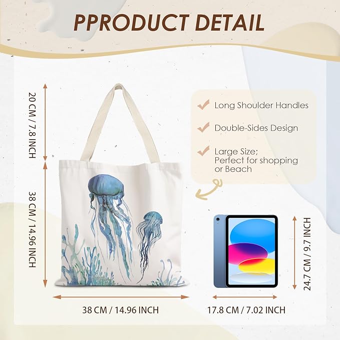Canvas Tote Bag Aesthetic,Zoon Cow Dog Cat Tote Bag,Gifts for Women Canvas Tote Bags