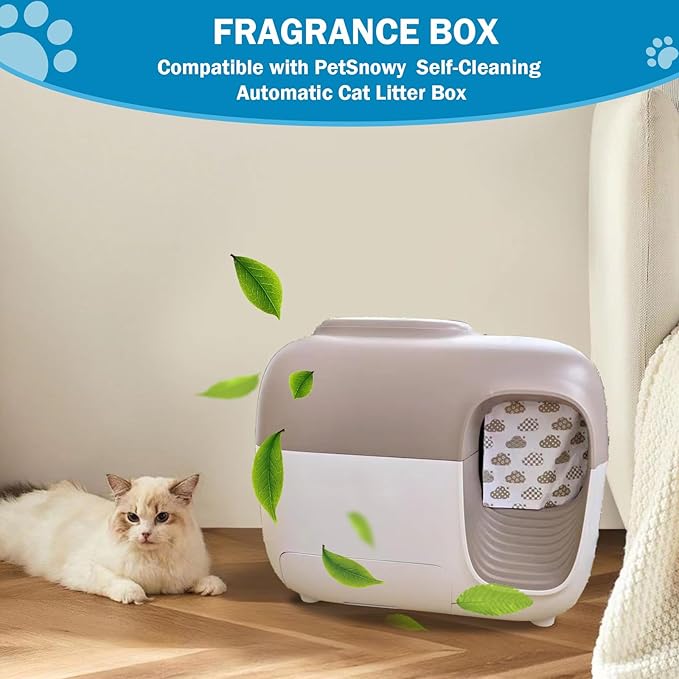 6Pcs Fragrance Boxes compatible for PetSnowy Snow+ Automatic Cat Litter Box - Litter Box Odors Remover - Lemon