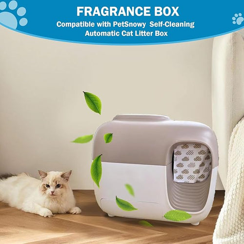 6Pcs Fragrance Boxes compatible for PetSnowy Snow+ Automatic Cat Litter Box - Litter Box Odors Remover - Lemon