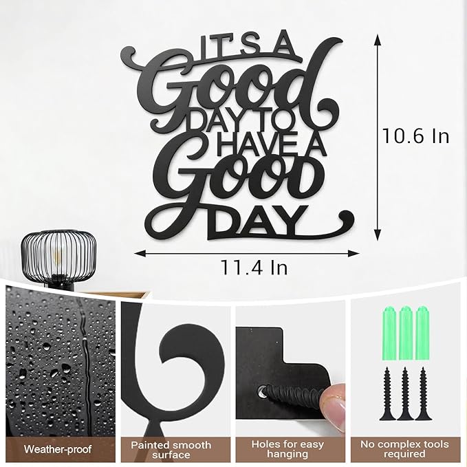 MDFUGEG Motivational Metal Wall Decor - Inspirational Wall Art with Positive Affirmations for Office/Living Room,Encouragement Gifts