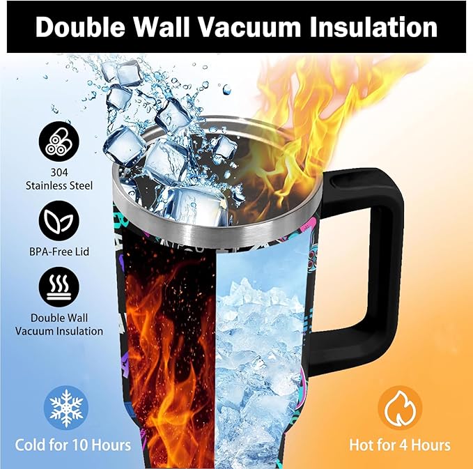 Gaming Gifts for Men Boys, Gamer Gifts for Men, 40oz Gamer Tumbler Cup, Gaming Mugs, Teen Boy Gift Gamings Stuff, Gaming Gamepad Present for Son, Birthday Gift for Him Boys Gamings Cup(Style2)