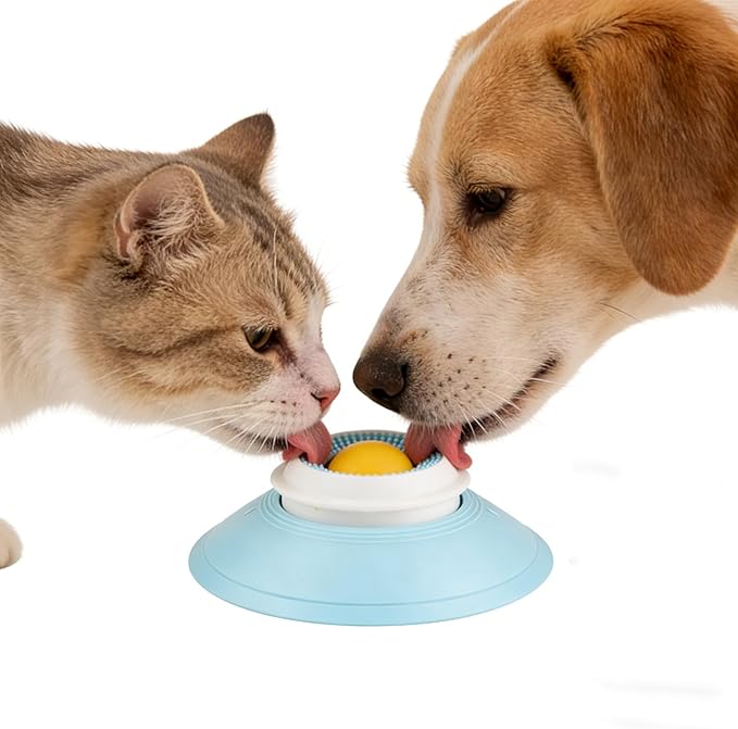 Dog Lick Ball,Licking A Ball Add More Fun Bowl, Dog Lick Ball Bowl,Licking A Ball for Dogs,Slow Down Eating Speed and Add More Fun for Your Dog and Cats. (W*4PCS)