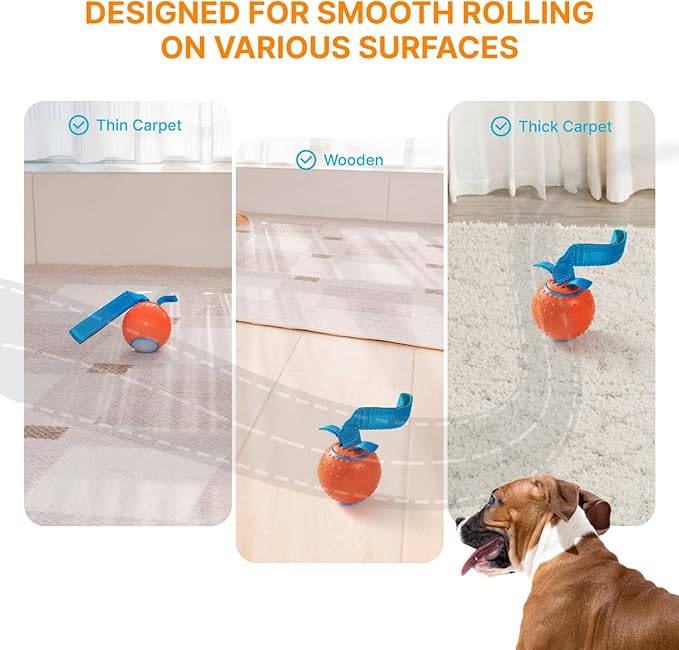 Interactive Dog Ball Toys Electric Automatic Moving Dog Toys to Keep Them Busy Rechargeable Smart Rolling