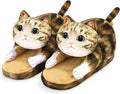 Funny Cat Slippers for Women,Fuzzy Animal Indoor House Shoes with Soft Memory Foam,Comfy Plush Warm Slip-on Slippers,Cat Gifts for Cat Lover
