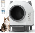 Automatic Self Cleaning Litter Box for Multiple Cats, Featuring 80L Large Capacity, APP Control, Safety Sensor & Odor-Free Waste Disposal, Includes 2 Roll Garbage Bags (Enclosed-Top)