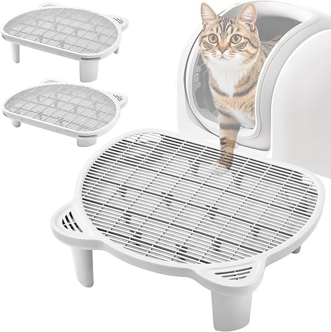 Litter Catching Step for Cat Litter Box, Litter Trap Stool for Automatic Litter Box Self Cleaning, Litter Collection Stairs, Litter Catcher Ramp for Old Geriatric Senior Cat or Kitten