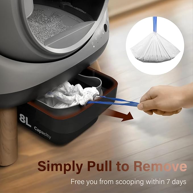 Self Cleaning Litter Box for Cats, G1 Automatic Cat Litter Box with Smart APP Control, Includes 2 Roll Trash Bag and Litter Mat