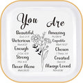 PUDDING CABIN Christian Gifts for Women - Inspirational Religious Gifts for Women, Catholic Gift, Spiritual Gift, Christian Bible Verse Jewelry Dish for Women Mothers Day Christmas