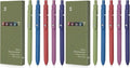 FIOVER Gel Pens, 5pcs 0.5mm Quick Dry Black Ink Fine Point Smooth Writing Pens High-End Series Ballpoint for Office School Supplies(Retro color) (Pack of 2)