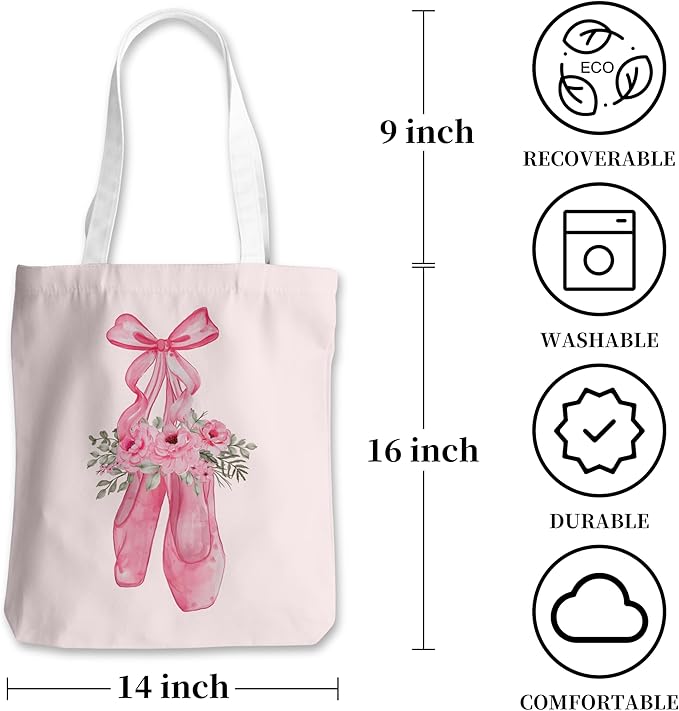 Grace Yonks Cute Canvas Tote Bag – Aesthetic Large Reusable Bag