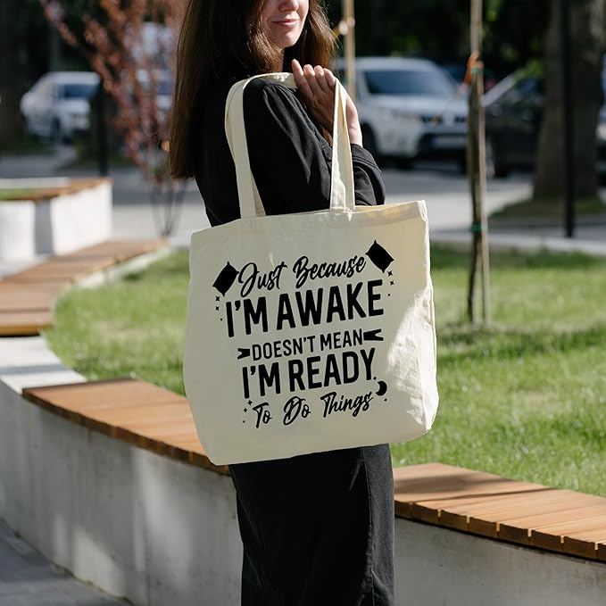 Tote Bag For Women Man, Reusable Work Shopping Grocery Shoulder Bags