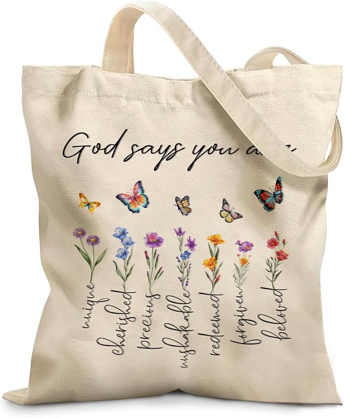 Aesthetic Canvas Tote Bag for Women - with Magnetic Snap Closure & Zipper Inner Pocket Reusable Bag for Shopping