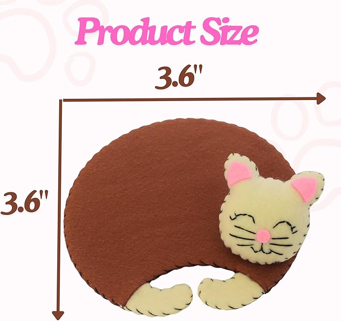 Cute Cat Coasters Valentine Gift Set – Funny Drink Mats for Women, Cats Mom Present, Unique Decor Idea, Gag Gift for Her, Stylish Coasters for Drinks, Cool Surprise for Cat Lovers and Home Use