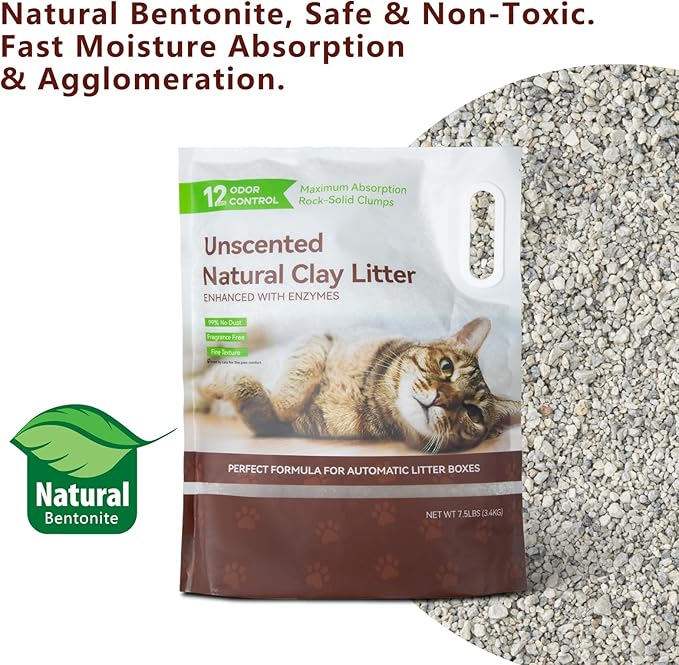 ELS PET Mineral Cat Litter 2 Packs, Flushable Odor Eliminating