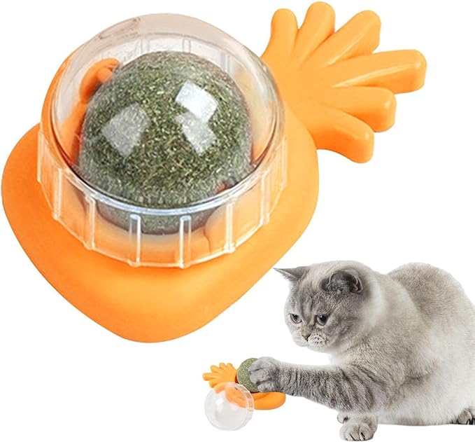 Catnip Rotating Ball - Interactive Rolling Cat Dog Ball, Upgraded Automatic Cat Ball Dog Toy | Interactive Cat Automatic Ball Toy, selff Moving Dog Toys, 360° Smart Rolling Ball Toy for Dog/Cat