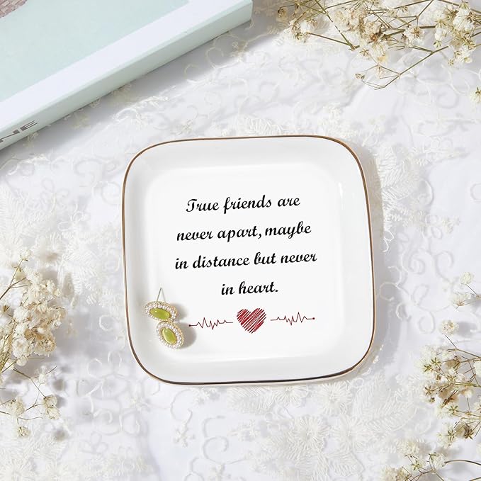 PUDDING CABIN Friend Birthday Gifts for Women True Friends are Never Apart- Long Distance Friendship Gift, Friends Moving Away Gifts