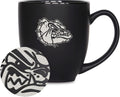 Rico Industries NCAA (D/E/F & G) Standard 15oz Laser Engraved Matte Black Ceramic Bistro Mug - For Hot or Cold Drinks
