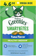 Greenies Feline Smartbites, Cat Treats Healthy Recipe, Indoor Cat Treats, Tuna Flavor, 4.6 oz. Pack