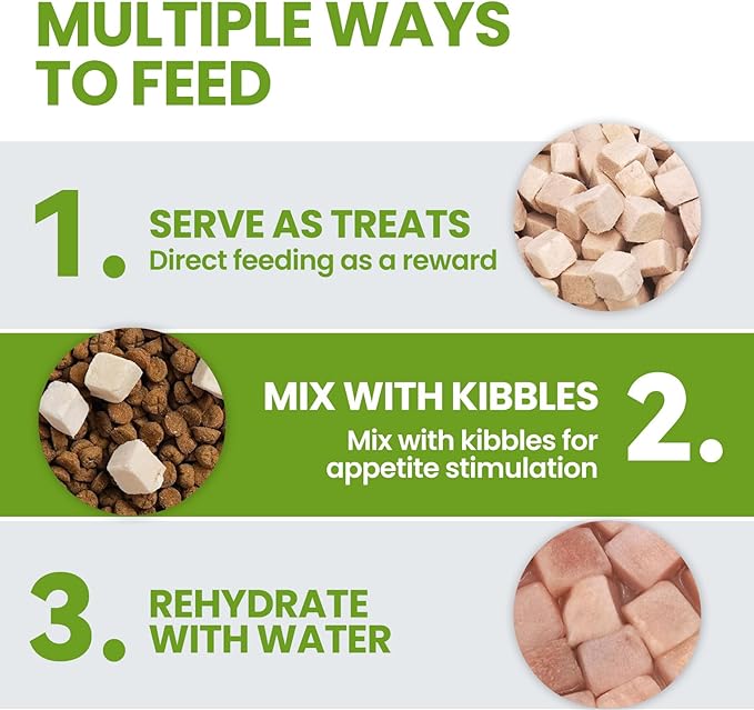 OPET Freeze Dried Cat & Dog Treats, Single Ingredient Chicken Bites for Cats & Dogs, High Protein Pet Training Treats (3.52 oz, Chicken)