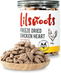 Freeze Dried Chicken Heart Treats for Dogs, Cats, Single Ingredient, Food Topper, Rich in Taurine, Organ Meat Nutrition, Freeze Dried Chicken Hearts High Protein, Training Treats 3.2oz