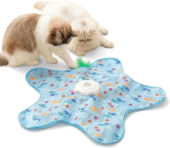 Interactive Cat Toy – Hide and Seek 5-Hole Motion Activated Toy with Bird Sound USB Rechargeable for Multi Cat Household Indoor Cats