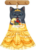 PAT JUUMG Cat Hand Towels, Cute Decorative Hanging Face Towels for Bathroom Kitchen, Super Absorbent Soft, Cat Lovers Gifts for Women, Housewarming for People Who Love Cats