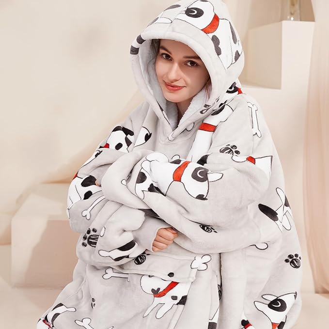 Narecte Cozy Oversized Blanket Hoodie Wearable Blanket Adults Soft Hooded Blanket Hoodie Birthday Gifts for Women Christmas
