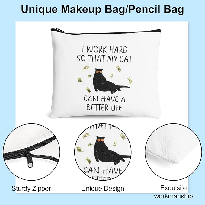 UAREHIBY Cat Mom Gifts for Women,20 OZ Wine Tumbler Gift for Cats Lovers,Crazy Cat Lady Gift with Cosmetic Bag,Funny Cats Themed Things Stuff with Socks Birthday Gifts for Women,Friend