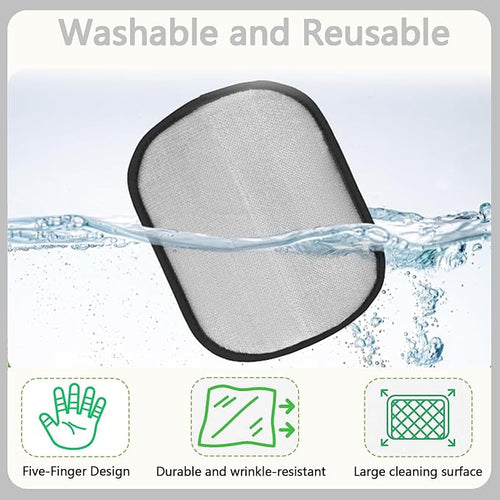 2-Pack Pet Hair Remover Gloves - Electrostatic Magic Brush Washable Reusable Dog Cat Hair Removal Tool for Furniture Clothing Carpet Car