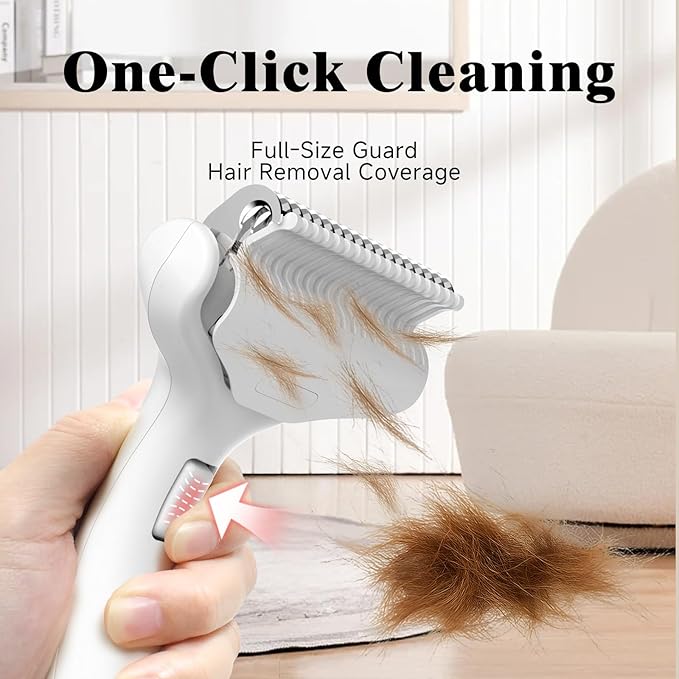 Pet Steam Brush for Dog & Cat – 3-in-1 Spray Hair Removal Comb for Shedding & Grooming, Softens Fur & Reduces Static – Water Brush for Long & Short Coats, Bath-Hating Pets, Includes Waterless Shampoo