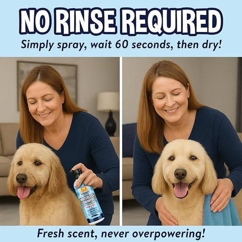 Bodhi Dog Waterless Shampoo - Natural Dry Shampoo for Dogs & Cats - Neutralizes Pet Odor - No Rinse Required - Made of Natural Extracts - Safe for Sensitive Skin - Oatmeal & Apple (17 Fl Oz)