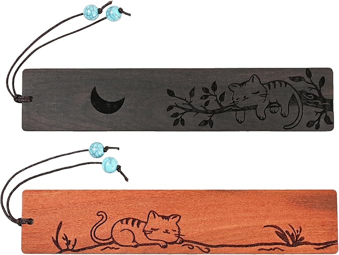 ZQZYMXQ 2Pcs Funny Bookmarks Cat Book Markers, Funny Cat Gifts Cat Lover Gifts for Women (Sleeping Cat)