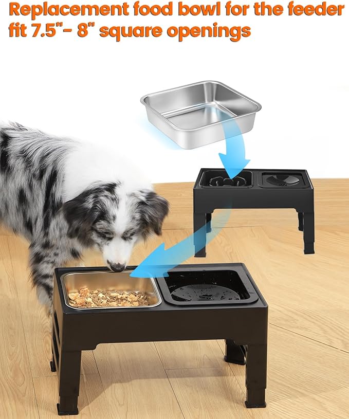 Stainless Steel Dog Bowls, [2 Pack] Water and Food Bowl Set, 1.6L Pet Metal Dishes for Small Medium Large Dogs