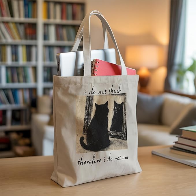 Pets Lover Gifts Tote Bag for Women, Dogs Cats Bee Aesthetic Canvas Bag with Inner Pocket