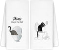Jvpke Funny cat Hand Towel for Bathroom,Black Cat Decor, cat Lover Gifts for Women, Cat Towels for Cat Lovers, Cat Bathroom Decor, Black cat Gifts for Women cat Lovers, 16x24