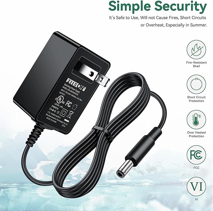 Cat Litter Box Adapter Automatic Self-Cleaning Classic Power Supply Cord Cable Charger (for Petsafe)