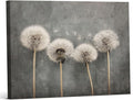 Vintage Dandelion Canvas Wall Art Rustic Moody Floral Print Painting Dark Cottagecore Wall Decor for Home Farmhouse Living Room 8x10 Inches Framed