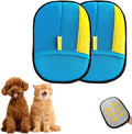 Electrostatic Gloves for Pet Hair Removal: Upgraded 2PCS Animal Fur Removal Tool for Dogs&Cats Efficient Reusable Pet Hair Remover for Couch Carpet Car Seat Clothing Quick Clean (2 pcs-Blue)