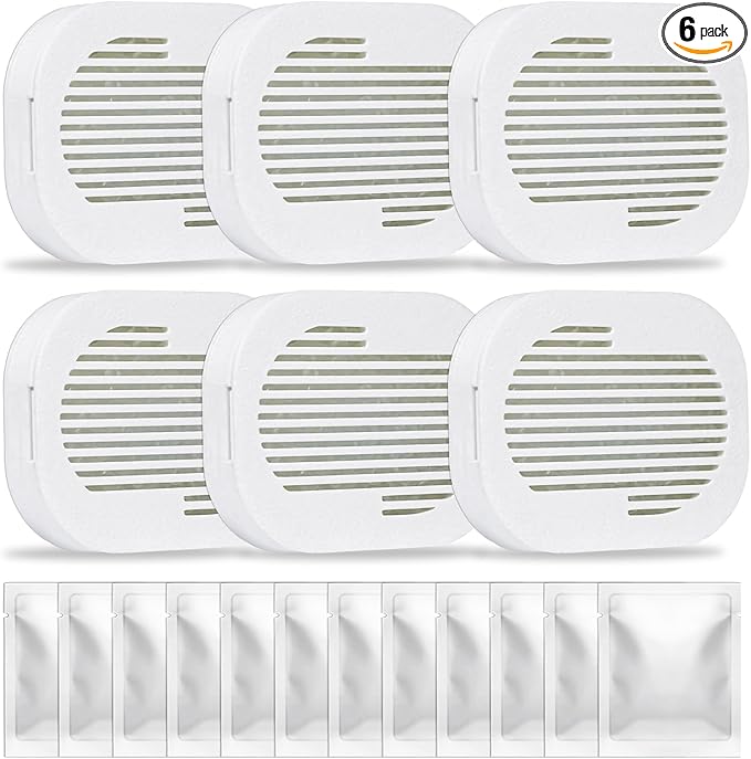 6+12 Pcs Fragrance Boxes Compatible with PetSnowy Snow+ Automatic Cat Litter Box, Includes Refill Beads with Camellia Flowers Scent for Odor Control & Freshness