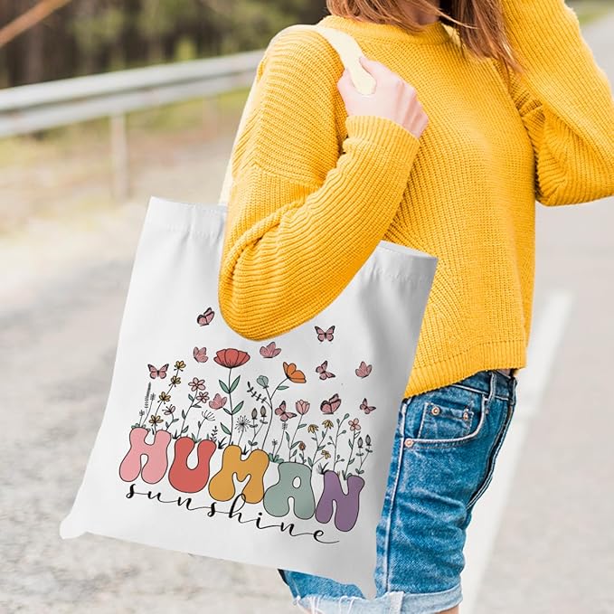 Turtle Gifts Shark Gifts Tote Bag, Hedgehog Horse Gifts for Women Girls, Animals Reusable Grocery Bag Shopping Bag
