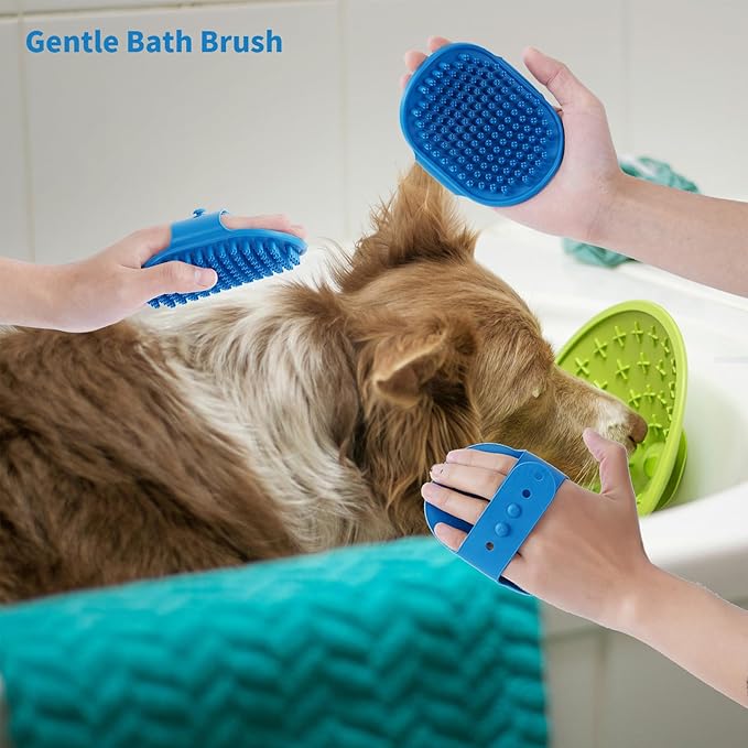 Ergonomic Slicker Brush for Long-Haired Dogs, Wooden Handle Dog Brush,Goldendoodles, Labradoodles, Poodles Long Pins for Grooming Loose Hair，Effectively Removes Tangles, Knots and Loose Fur