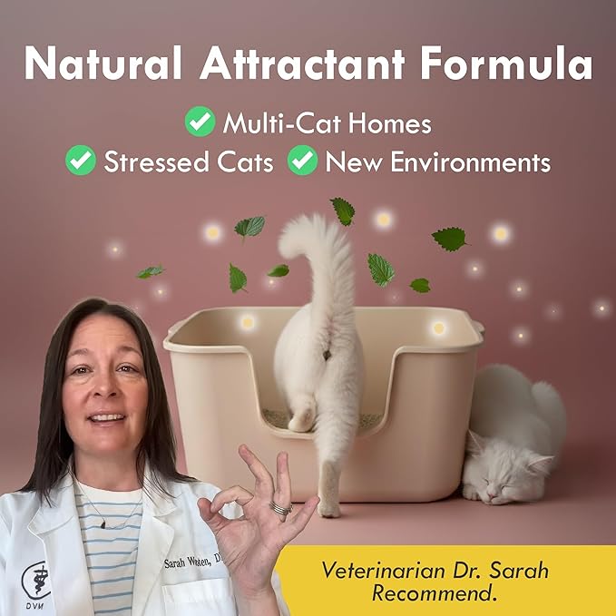 Lady N Cat Attract Tofu Litter – Natural Attractant Formula for Litter Box Training, Calming Pheromone for Multi-Cat Homes, Classic Pellet Shape for Standard Litter Box 9lb