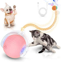 Interactive Cat Toys for Indoor Cats Smart Automatic Ball Rolling for Bored Kitten Pet Upgraded Speedy Moving Chase Dogs Toy Easter Gifts Pink Dragonfly