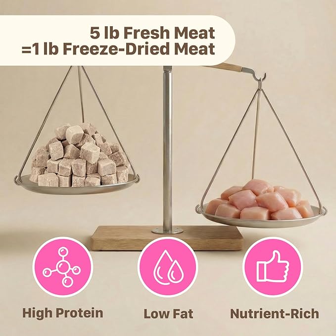 Freeze Dried Dog & Cat Treats – Single Ingredient Duck Breast, High Protein Training Treats & Food Topper, 9.9 oz