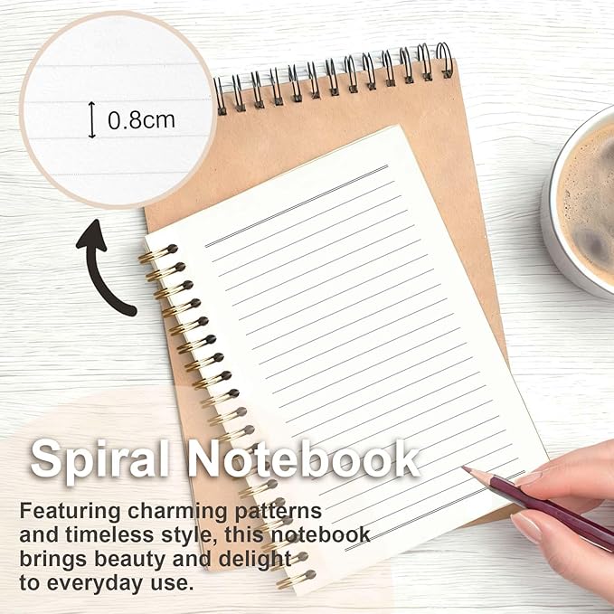 Bible Journal Spiral Notebook, Coquette Blue Bow Bible Study Supplies, Christian Gifts for Women Girls, 5.5x8.3 Inch - A02