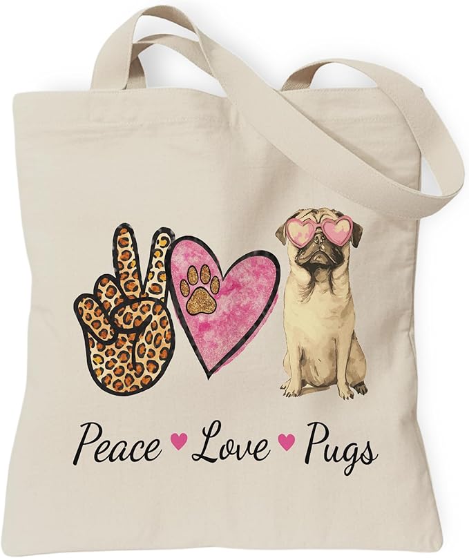 Pets Lover Gifts Tote Bag for Women, Dogs Cats Bee Aesthetic Canvas Bag with Inner Pocket